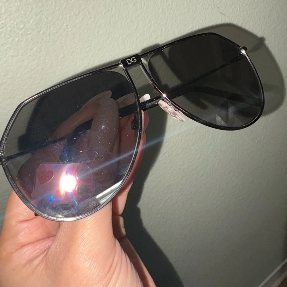 Dolce & Gabbana Black Aviator Sunglasses - Picture 3 of 3